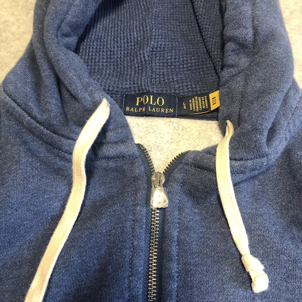 Polo Ralph Lauren Jacket Mens Size Large Hooded Full Zip Sweatshirt Preppy - Picture 9 of 13